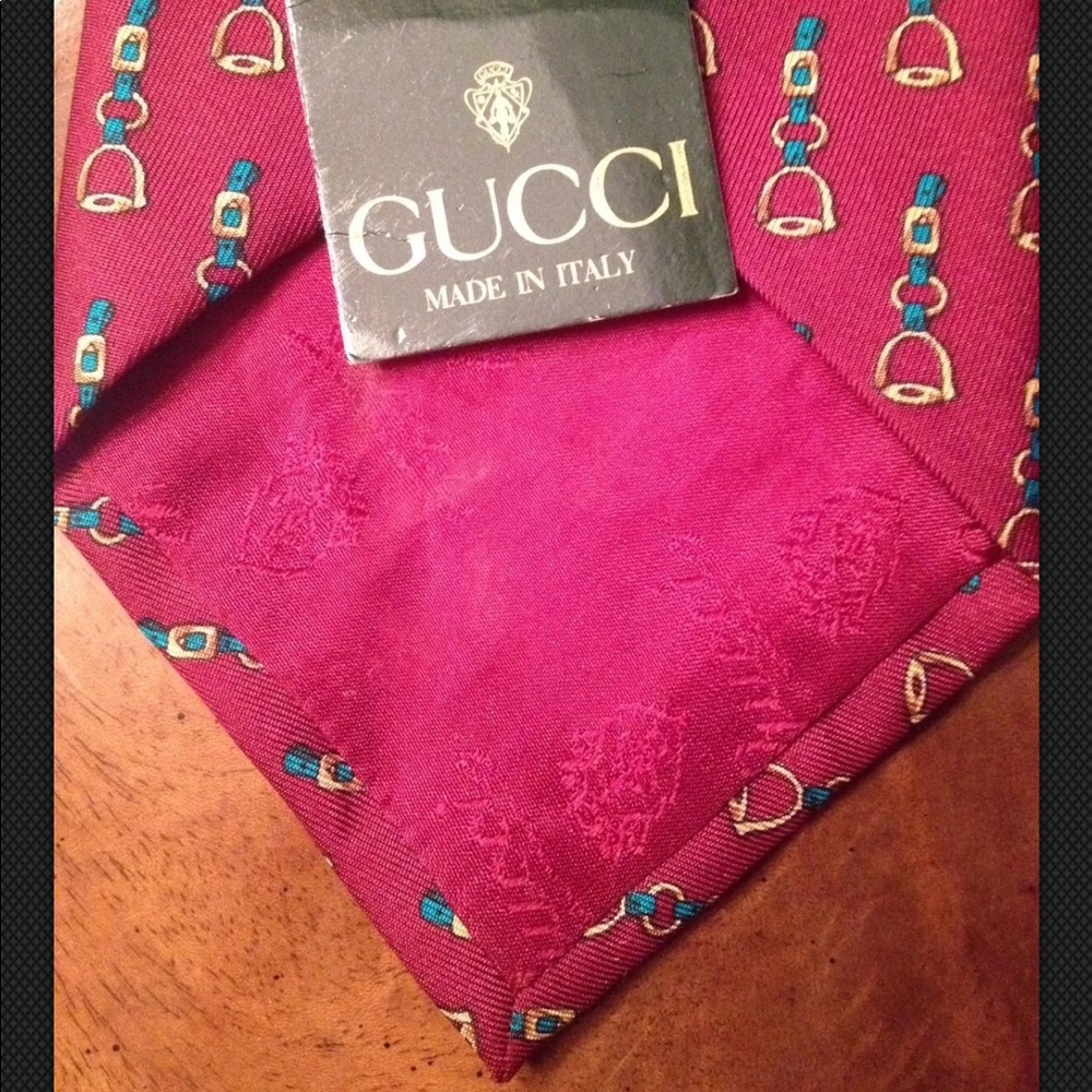SOLD—GUCCI Equestrian Silk Necktie Italy NWT!!! - Picture 5 of 8